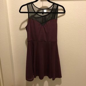 H&M black and purple skater dress NWOT